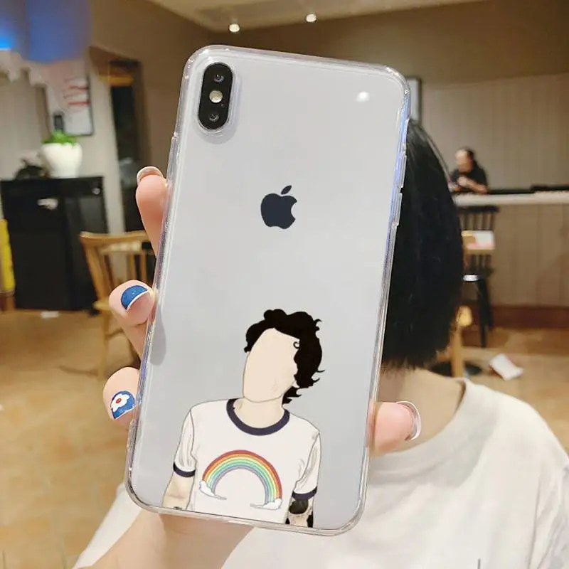 

harry style cartoon one direction Phone Case Transparent soft For iphone 5 5s 5c se 6 6s 7 8 11 12 plus mini x xs xr pro max
