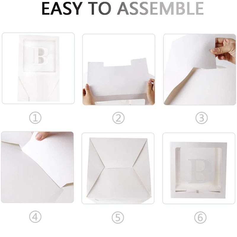 4 шт. 30 см воздушные шары коробок &quotсделай сам&quot Большая прозрачная коробка для