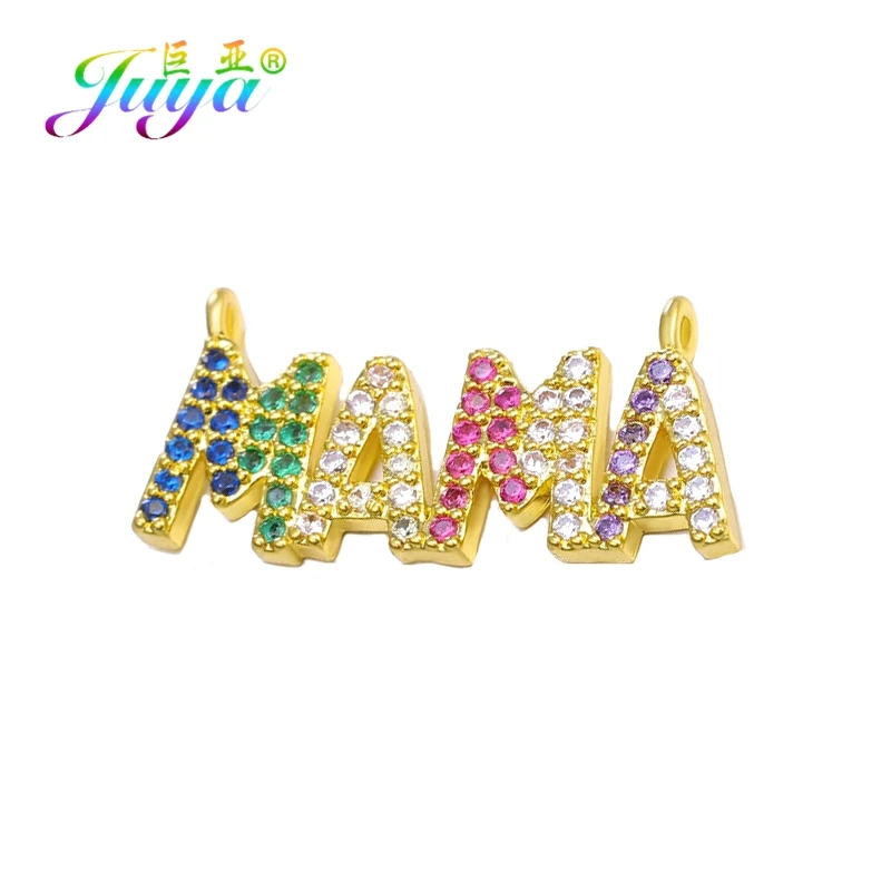 Gold Juya DIY Женские аксессуары, браслеты ручной работы Многоцветный мама мальчик девочка дочь Шарм Разъемы для дружбы ювелирных изделий - Color: Gold