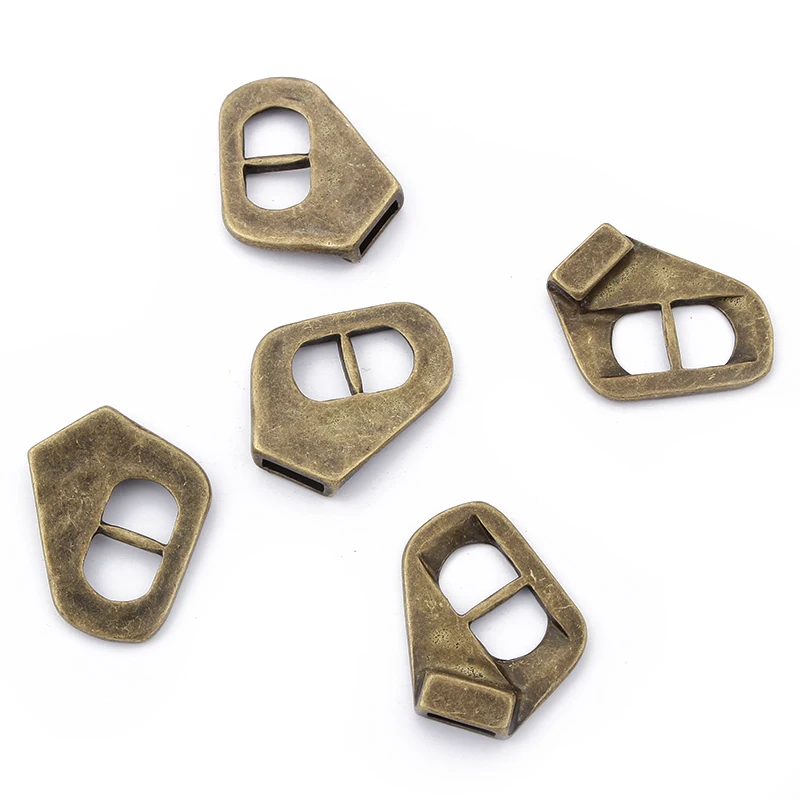 5 шт. тибетская Серебряная/коричневая/медная Пряжка с застежкой крючок для 10 мм