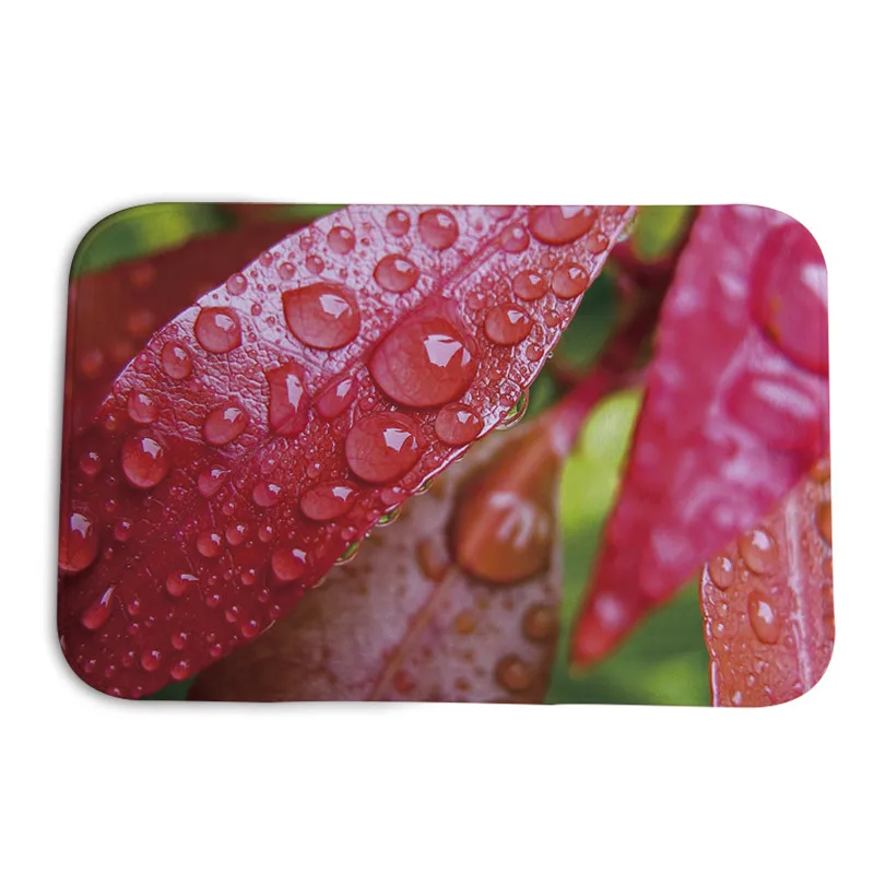 2019 самый продаваемый Домашний напольный коврик с листочками дверной для ванной