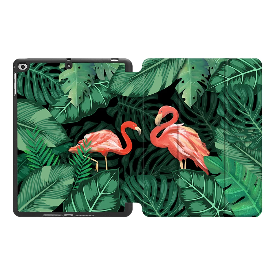 MTT для iPad 9,7 дюймов ТПУ Фламинго из искусственной кожи смарт-чехол для iPad 5/6 Air 1 2 funda Авто Режим сна/пробуждения чехол для планшета - Цвет: IPBC09
