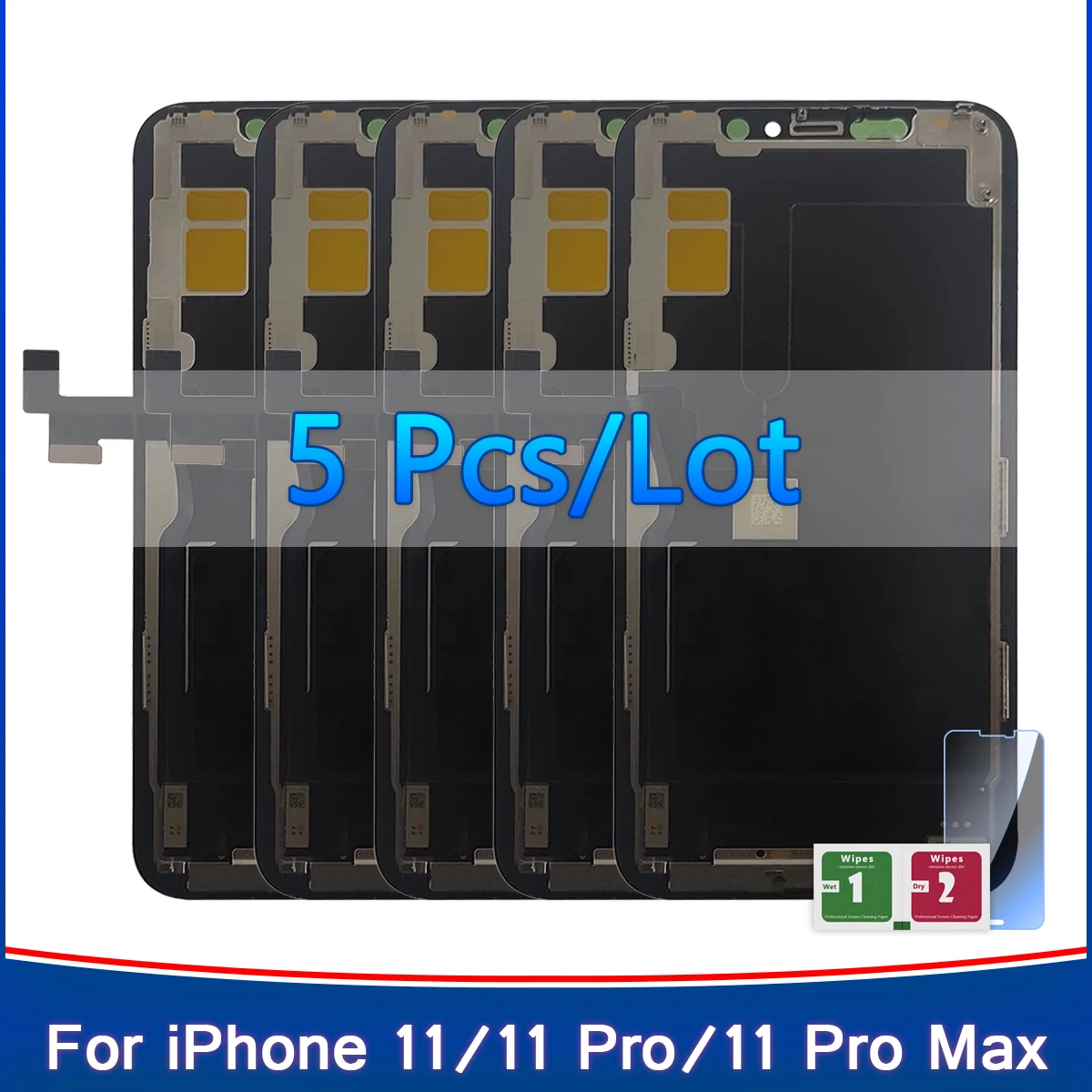 5 шт. OLED ЖК-дисплей INCELL для iPhone 11 11Pro Pro Max ЖК-сенсорный экран дигитайзер в сборе