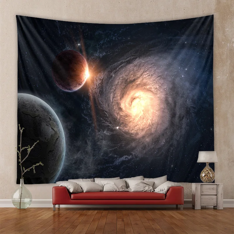 Настенный гобелен с принтом планеты Млечный путь декоративные настенные