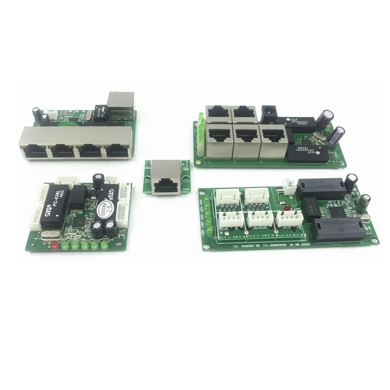 

5-контактный коммутатор ethernet, печатная плата для модуля 100 Мбит/с, 5-портовый коммутатор PCBA, плата OEM, материнская плата, коммутатор ethernet 5 RJ45