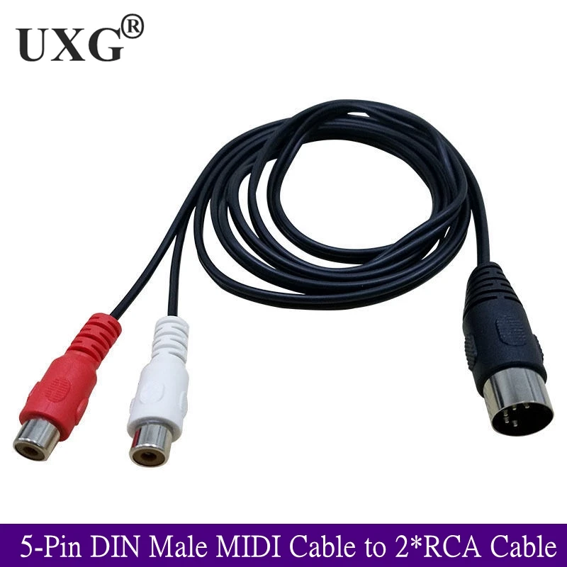 5-контактный штекер MIDI DIN на 2 разъема RCA аудиокабель MF 0 5 м 1 автомобильные