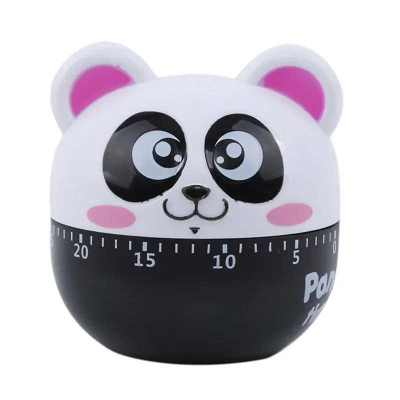 

New Useful High Quality Crystal Mechanical 60 Minute Panda Timer No Batteries Required Kitchen Tool Gift