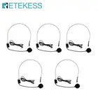 Мини-гарнитура с микрофоном, конденсаторный микрофон для голосового усилителя, профессиональная система гидов, беспроводная F4512A, 5 шт.