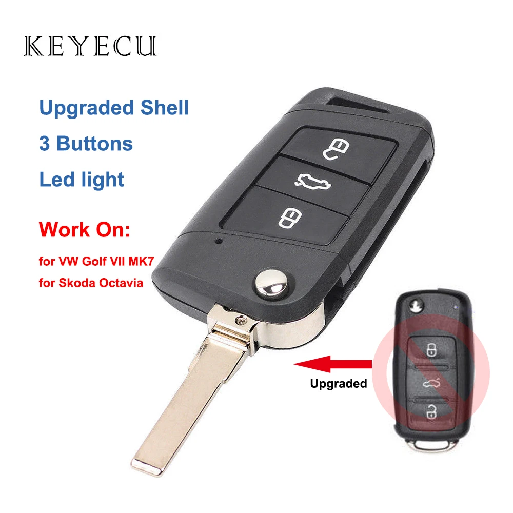 Новинка запасной чехол Keyecu для дистанционного ключа пульта с 3 кнопками подходит