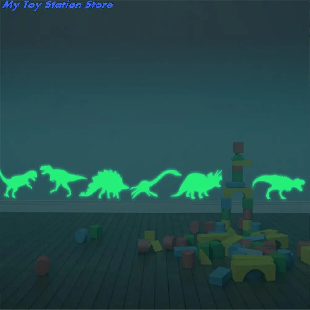 Glow In The Dark Dinosaurs Toys Stickers Ceiling Decal Baby Kid Room |