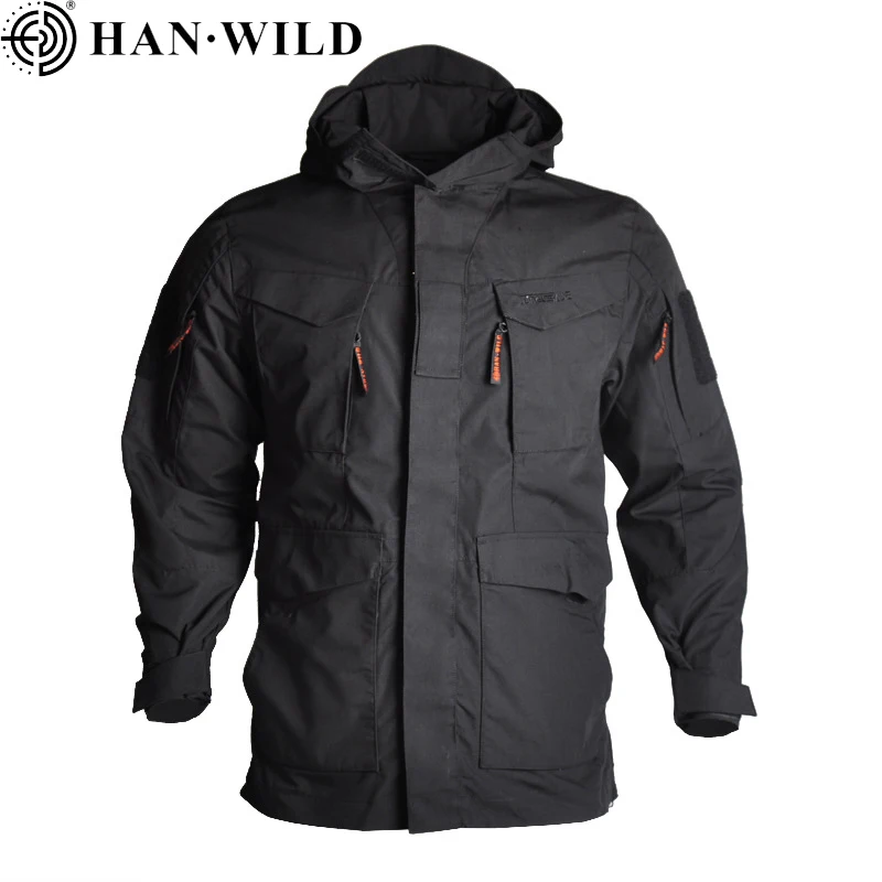 

HAN WILD M65 Military Tactical Jackets Waterproof Windbreaker Jacket Unisex Hooded Coat Outdoor Fishing Trekking Hiking Jackets