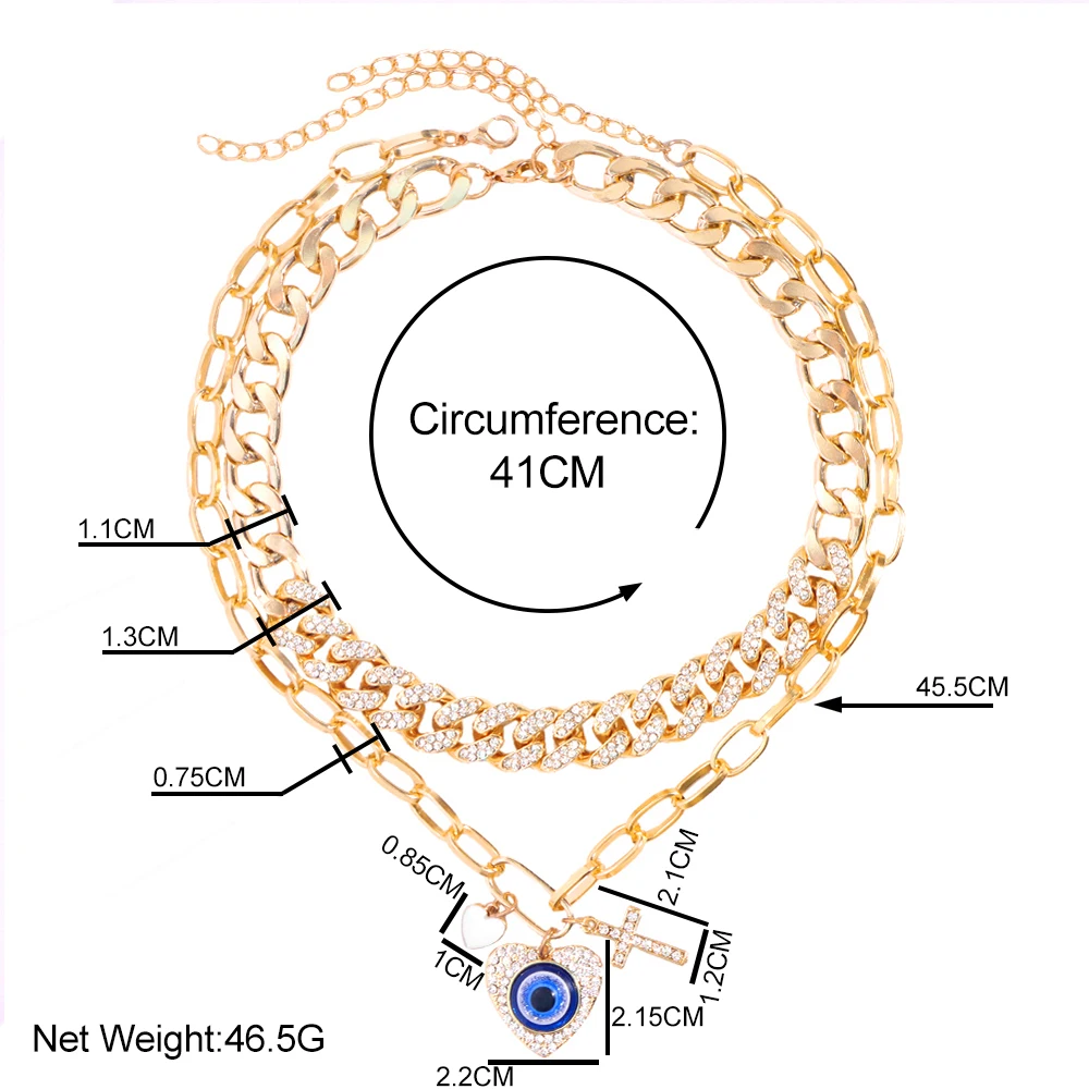 Женское Ожерелье с кулоном в форме сердца кубинская цепочка золотого цвета