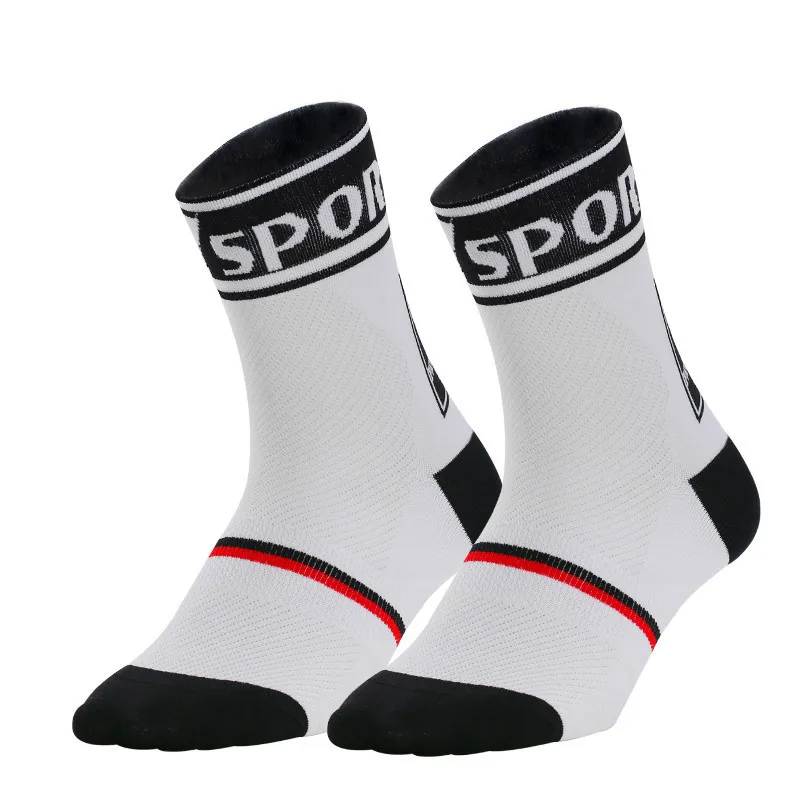 Calcetines Ciclismo носки для бега и велоспорта мужские wo мужские Hombre скейтборд футбольные Леггинсы Баскетбол Спорт Meias Пилатес футбол - Цвет: White