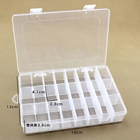 80 hot sales storage box large capacity transparent pp home 24 grids dividers box for crafts
