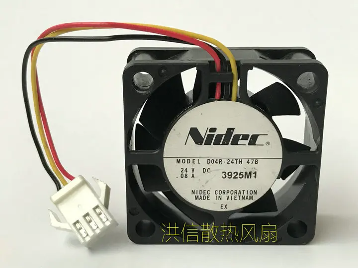 

Original Nidec 4015 d04r-24th 47b DC24V 0.08A 3-wire inverter cooling fan