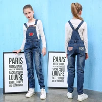 baby girl overalls 2018 fashion embroidery rose kids girl jeans jumpsuit denim overalls kids 5 16 years baby girls clothes