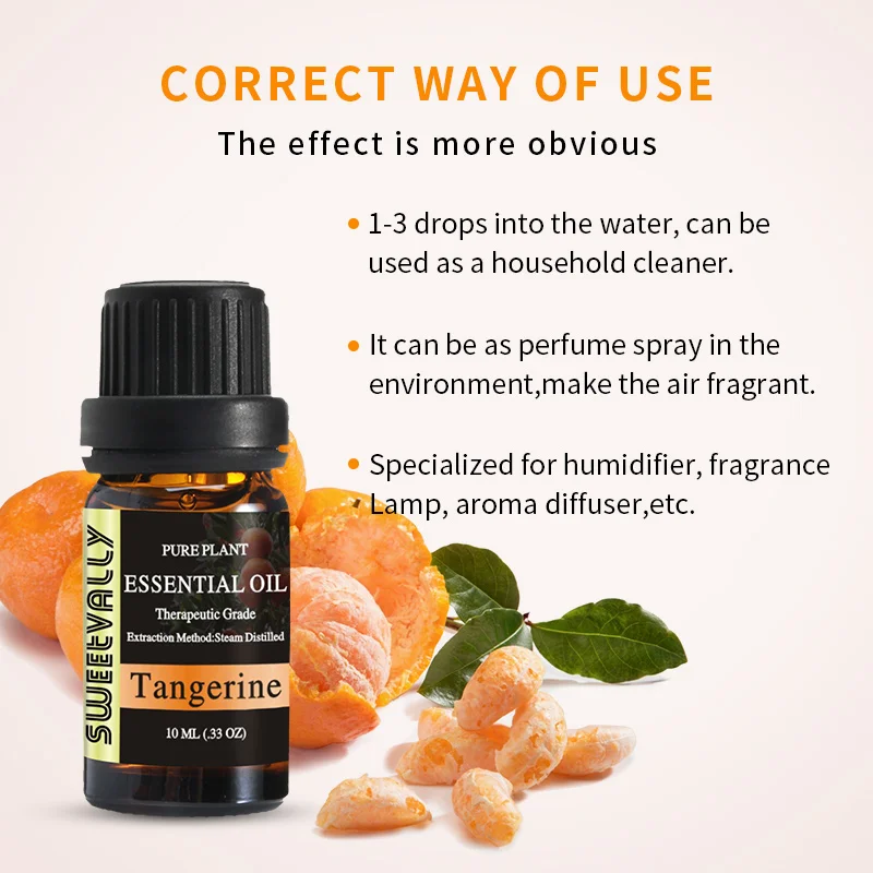 Эфирные масла Tangerine Sweetvally для улучшения сна с органическими эфирными маслами
