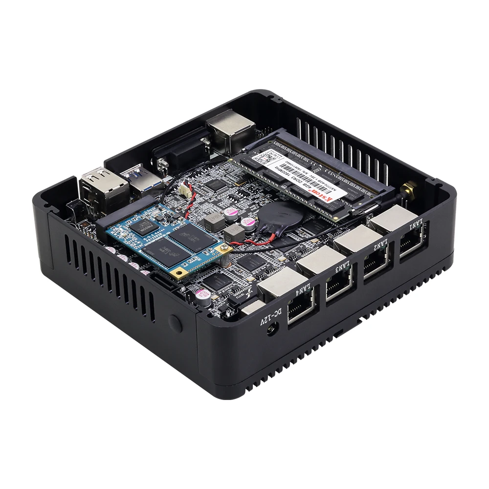 Устройство брандмауэра XCY Mini PC N2810 4 гигабитный Ethernet RJ45 In-tel i211AT NIC Pfsense Server |