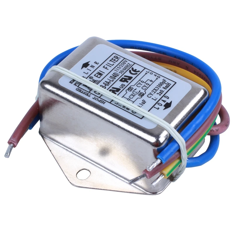 

AC 115 V / 250 V 6 A EMI индивидуальный фазный шумоподавляющий фильтр