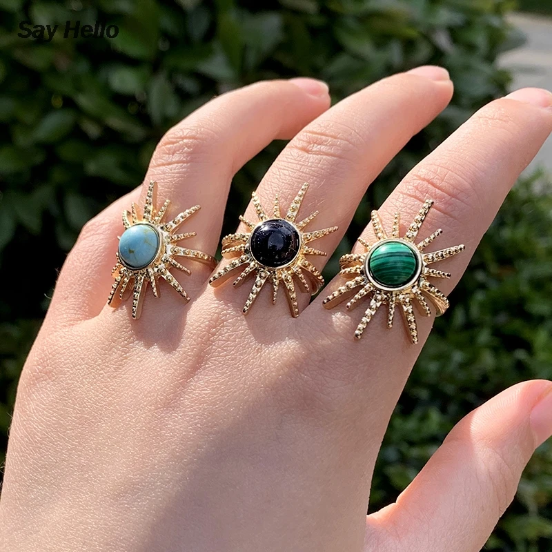 Скажите Привет Ретро Этническая натуральная бирюза акриловый опал