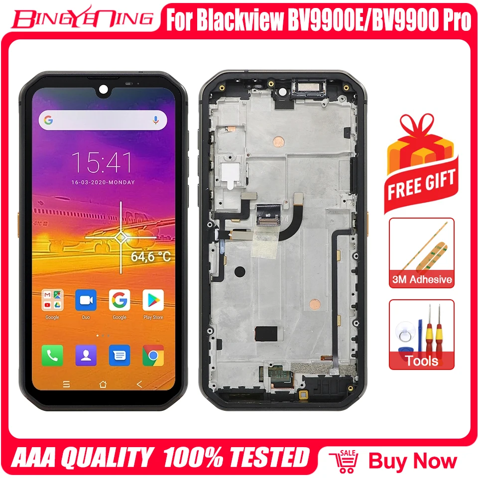 BINGYENING Blackview BV9500 Pro Plus сенсорный экран и ЖК дисплей для BV9900 BV9900E с рамкой|Экраны