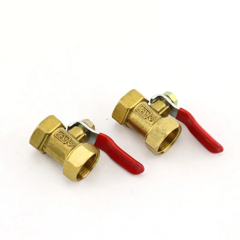 

Pneumatic 1/4'' 3/8'' 1/2'' BSP Female Thread Mini Ball Valve Brass Connector Joint Copper Fitting Coupler Adapter Water, Air