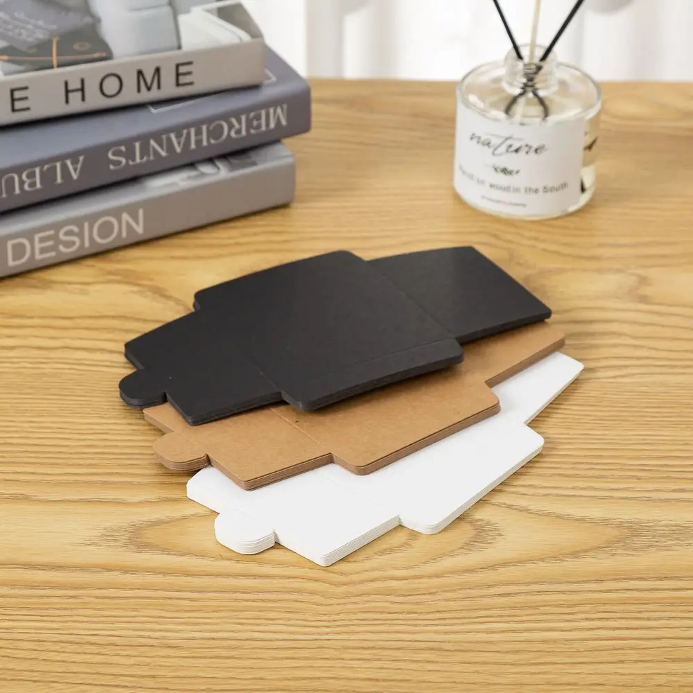 30 Pieces Blank Kraft White Brown Black Earring Necklace Envelope Pouches Gift Box Jewelry Packing Holder Display Organizer