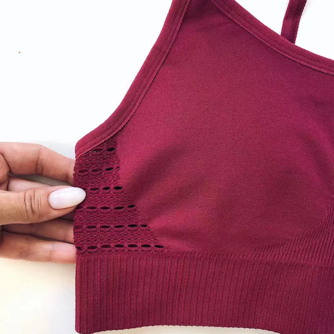 NORMOV женский спортивный бюстгальтер фитнес пуш ап короткий топ Спортивная одежда