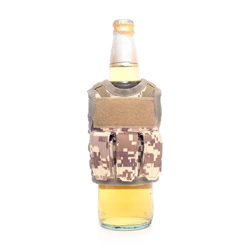 Тактическая пивная бутылка koozie Molle жилет мини оболочка для бутылки держатель охладитель напитков Военная охота вино бутылочное пиво жилеты