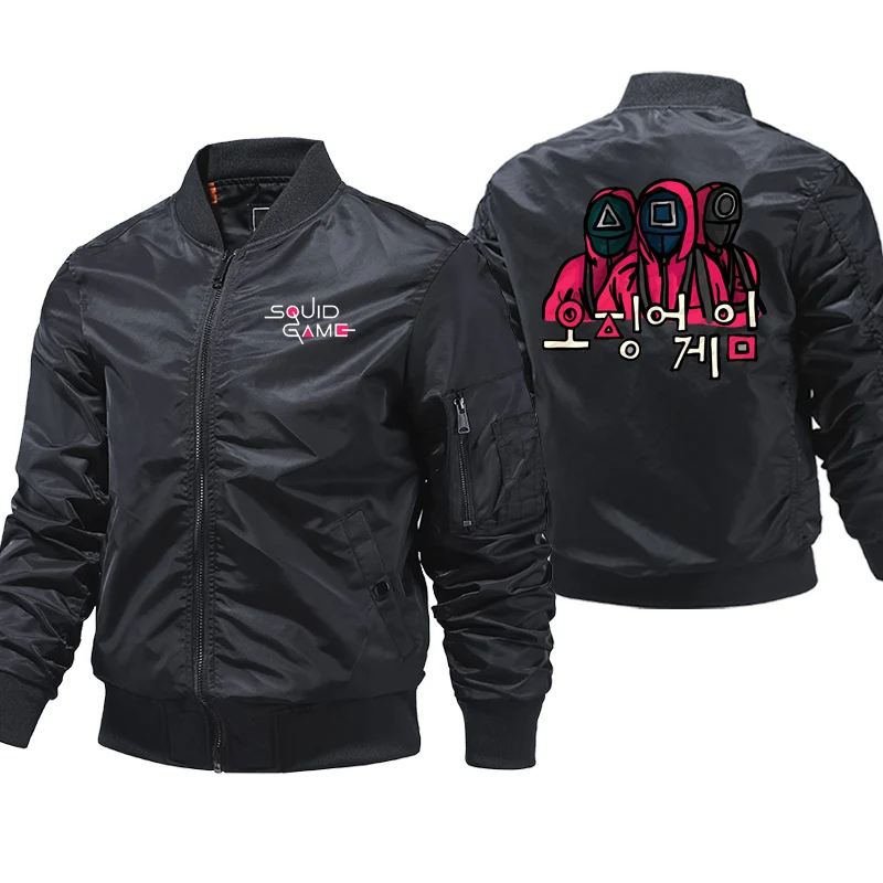

Squid Game Windproof Jacket Men Waterproof Bomber Jacket Men Casual Sports Outdoor Coat Male Hardshell Wind Jacket Men Top 2022