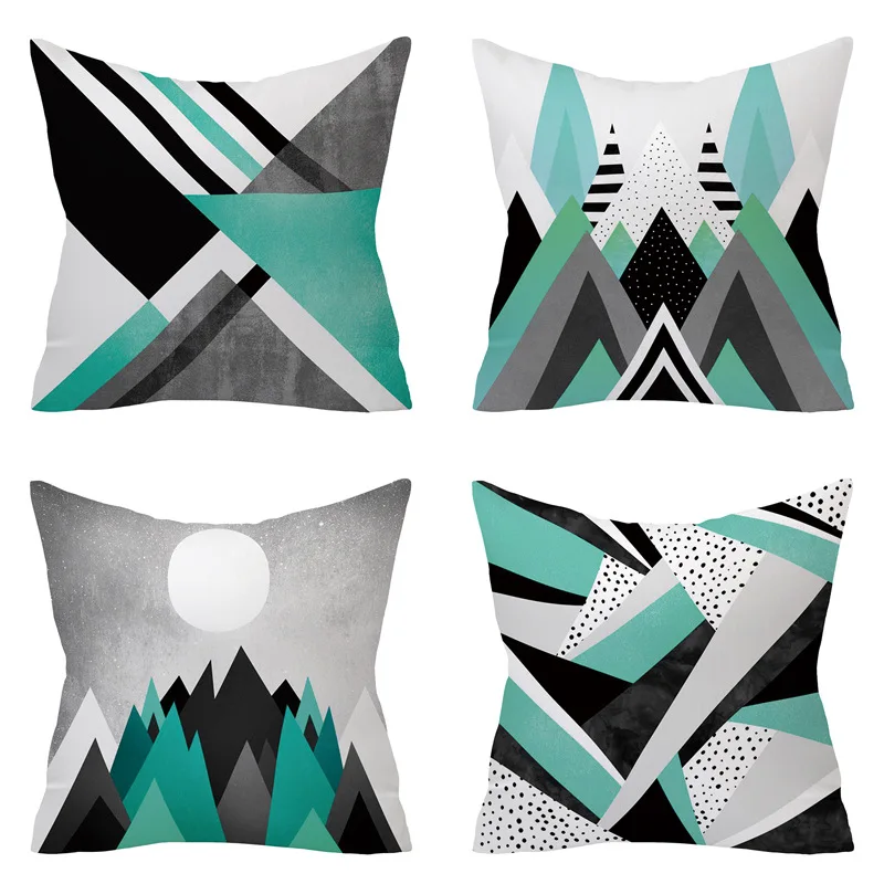 

Абстрактный геометрический полосатый чехол для диванной подушки, чехол для домашнего стула, дивана, декоративный квадратный чехол для поду...