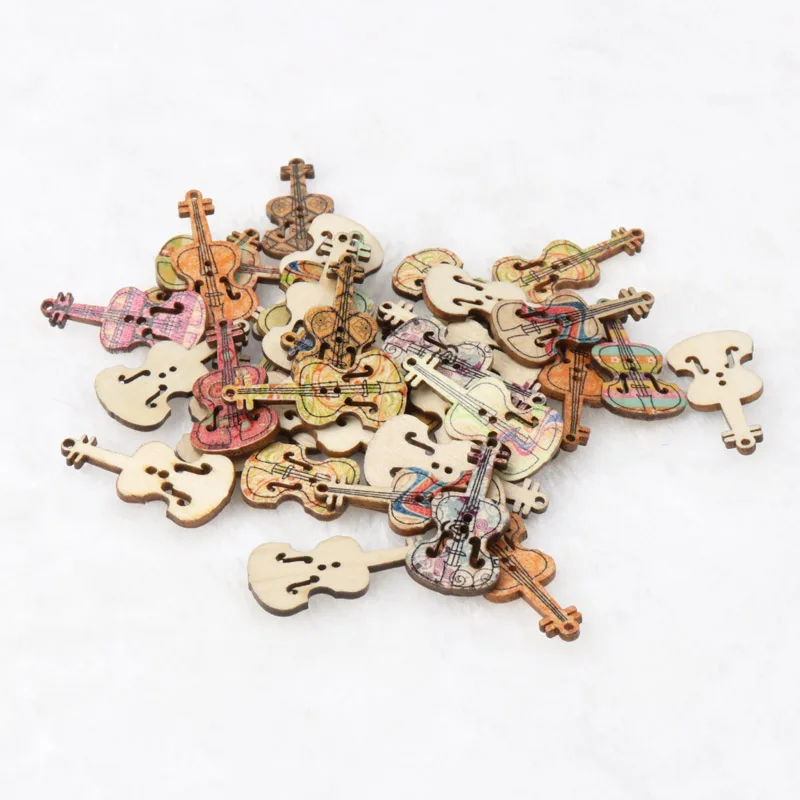 Разноцветные деревянные пуговицы для гитары diy аксессуары ручной работы