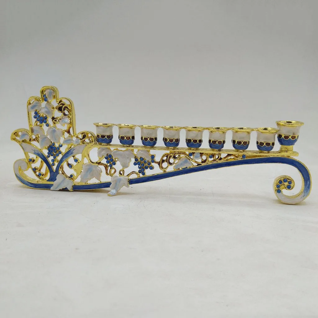 

Винтажный подсвечник Menorah Candelabra, античный Bejeweled, подсвечник, подарок
