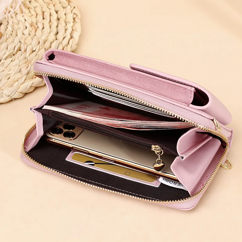 Brand Designer Mobile Phone Pocket Small Lady Shoulder Bag Pu Leather Female Messenger Bag Lady Mini Square Bag