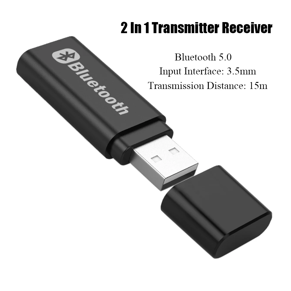 2 IN 1 Type 1 4,2 5,0 Bluetooth передатчик приемник аудио USB 3,5 мм портативный беспроводной динамик стерео адаптер для ТВ ПК компьютер наушники автомобиля - Цвет: 2 IN 1 Type 1