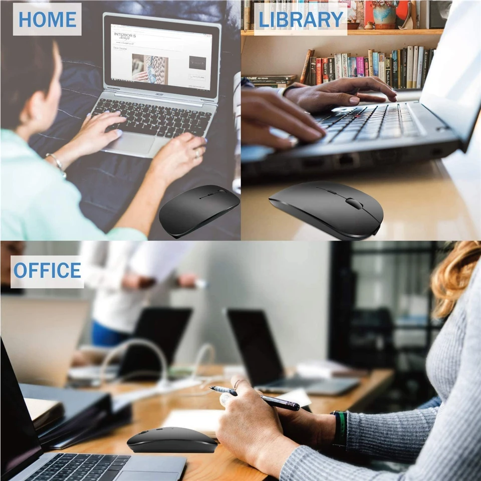 

Wireless Mouse Rechargeable Bluetooth Mouse Noiseless Mause Wifi Mice USB Mice For PC Desktop laptop accessories Ergonomic mouse