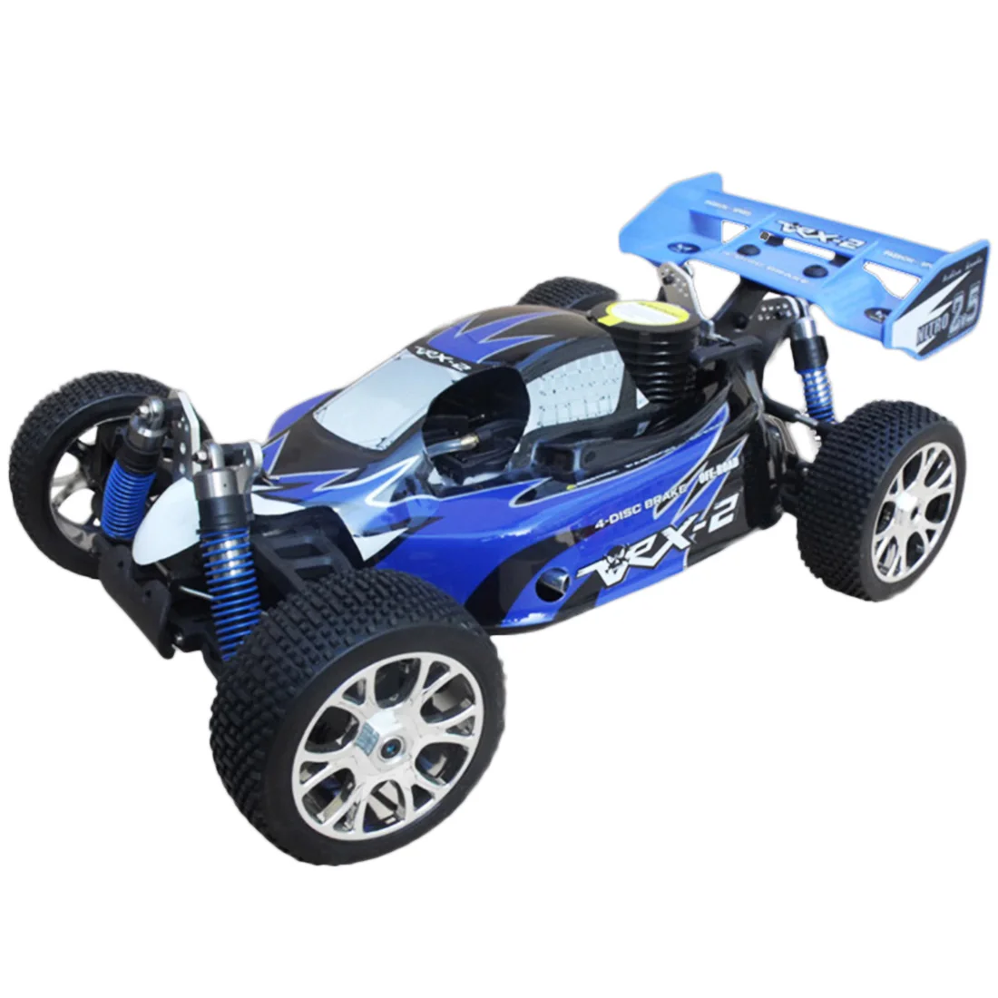 

WZDYTC 1/8 Scale 4WD Nitro RTR Off-Road Buggy High Speed 2.4GHz RC Car (With Force.21 Methanol Engine R0027 Blue Black