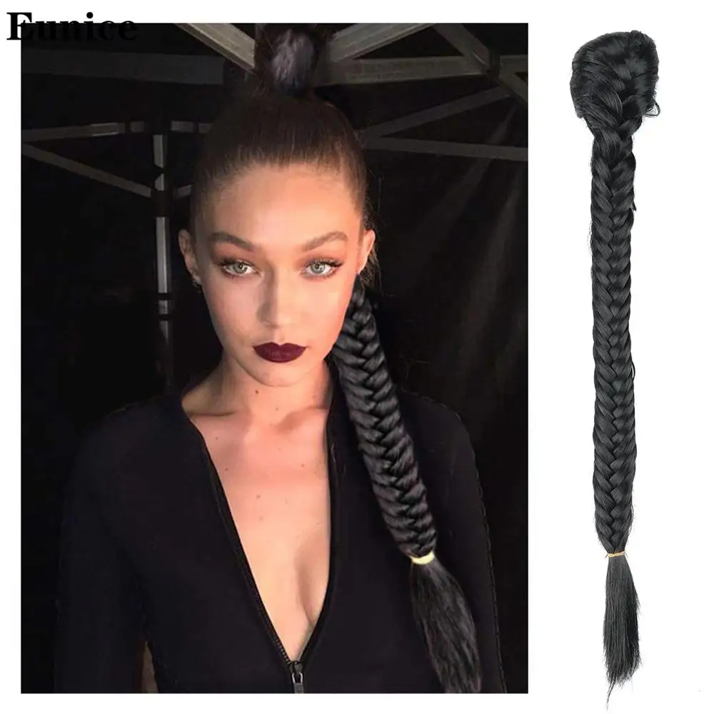 Синтетические волосы для наращивания на заколках плетеные рыбий хвост шнурке