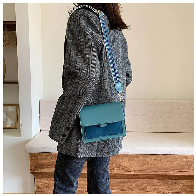 

Panelled Flap Women Shoulder Bag Autumn French Vintage Niche Style Joker Frosted Gentle Color Small Girl Bag Top Handle Bags
