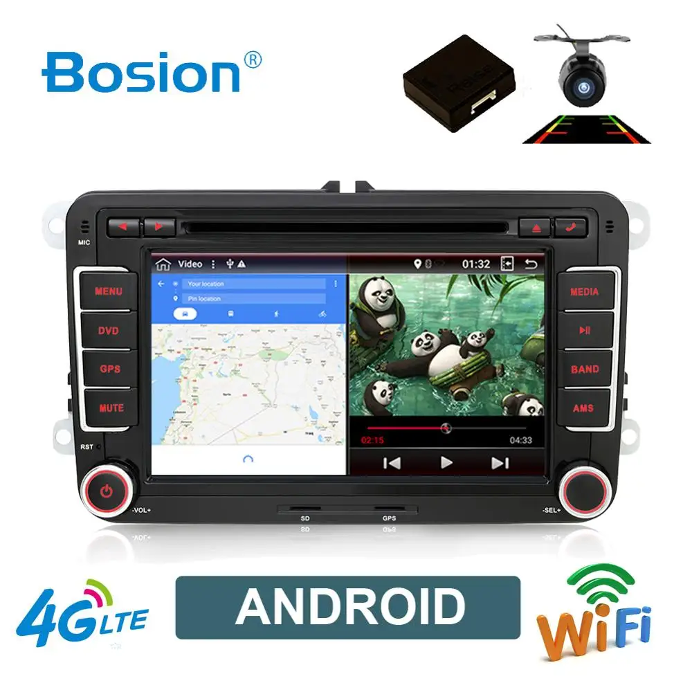 Автомобильный dvd плеер Bosion 2 Din Android 10 0 для Volkswagen Polo golf Tiguan passat b6 cc fabia mirror link Wi Fi