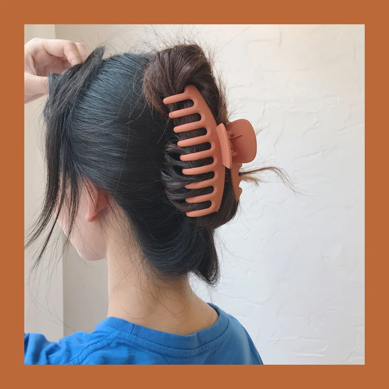 Новый зажим коготь для женщин жесткий черный пластиковый волос большой размер