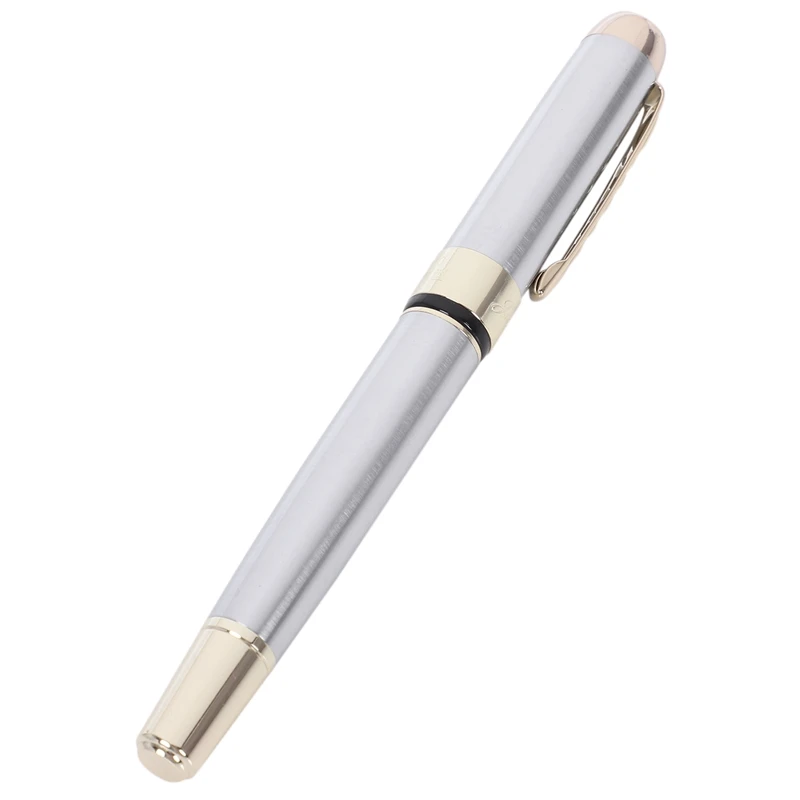 

Jinhao 250 Frosted White Gold Fountain Pen M Nib Fountain Pen Gift Festival