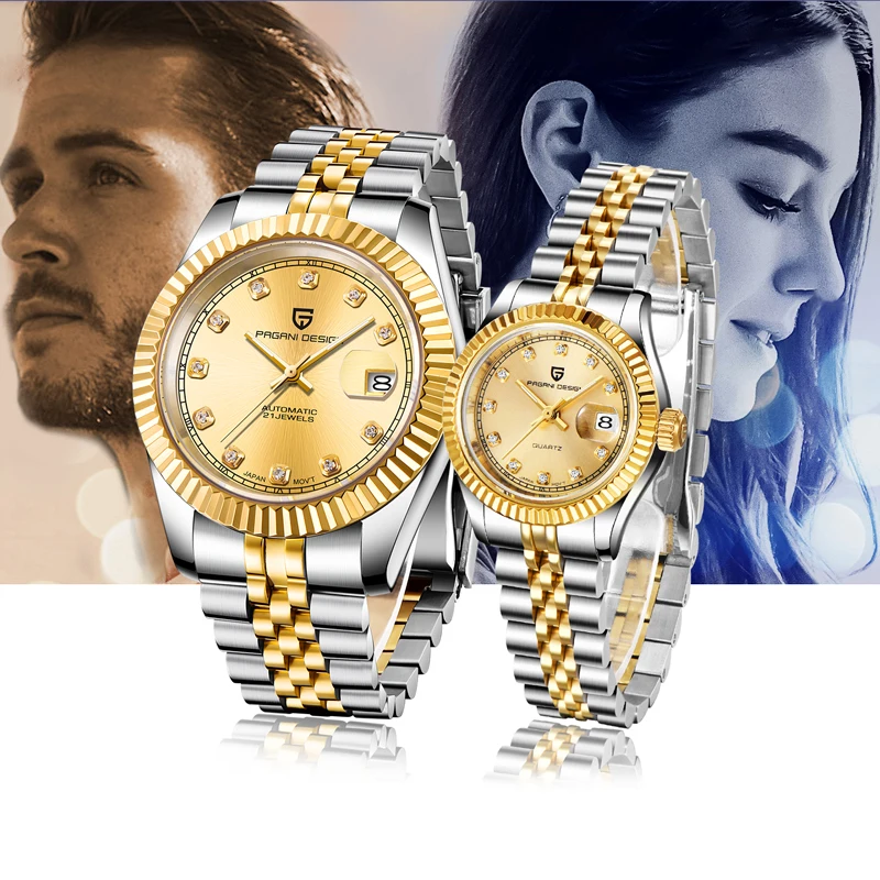 Часы PAGANI Design для пар роскошные брендовые автоматические механические часы