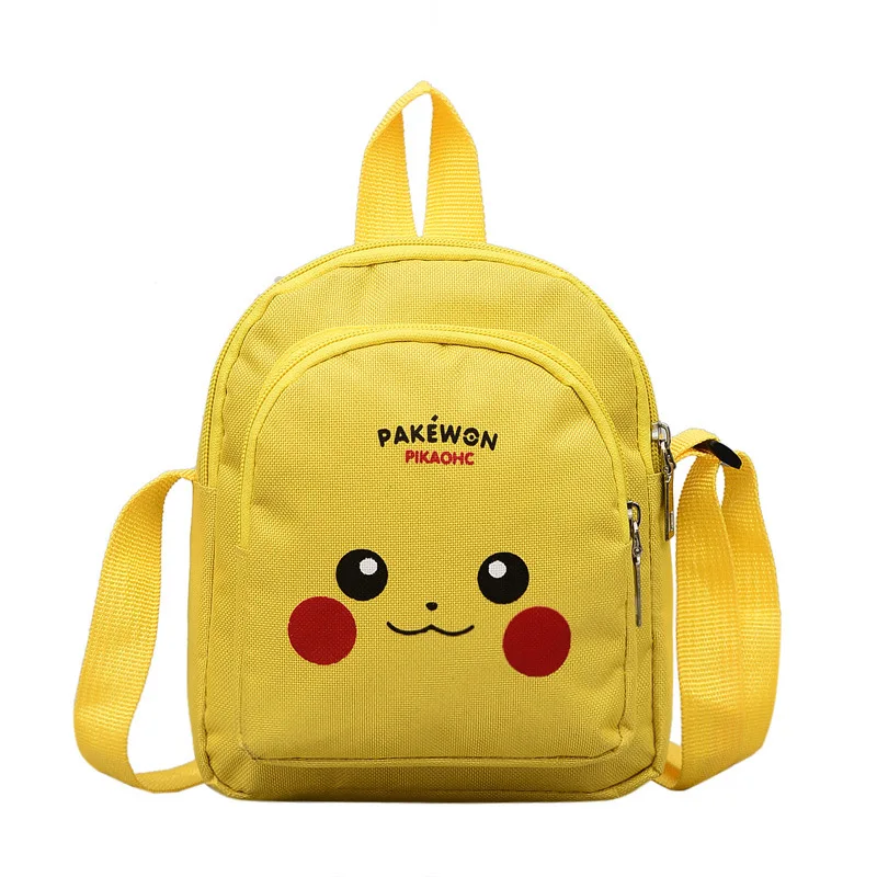 Новый стиль рюкзак для девочек pokemon pu pikachu сумка мессенджер детей|Плюшевые