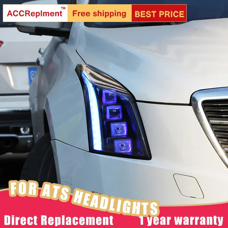 2 шт. светодиодный ные фары для Cadillac ATS 2014-2018 Автомобильные ангельские глазки