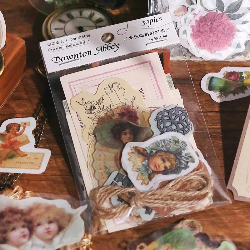 

Винтажные этикетки в стиле Фэнтези, 30 шт., материал, наклейка для скрапбукинга, изготовления карт, журнала, проектов «сделай сам», ремесло, бу...