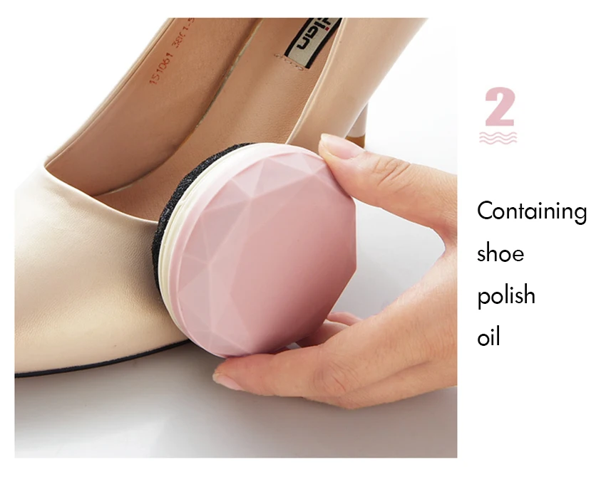 Portable Sponge Shoes Polisher Double Heads Cleaning Brush With Polishing Oil Colorless Cleaning Shoe Brush Shoe Care Tool