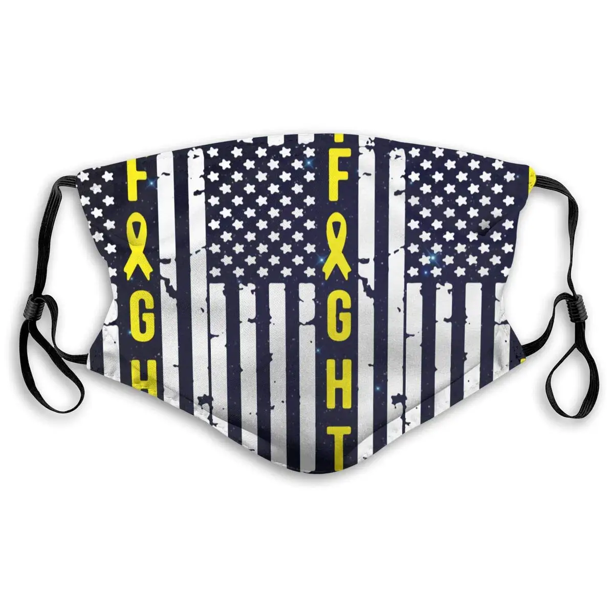 

Bladder Cancer Awareness Flag Active Carbon Filter Mask with PM2.5 Filters 5 Layers of Protection for Men Women