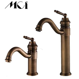 Бесплатная доставка латунный Смеситель для раковины для ванной комнаты античный смеситель для горячей и холодной воды одно отверстие Кухня Открытый Сад Смесители для унитаза Mci