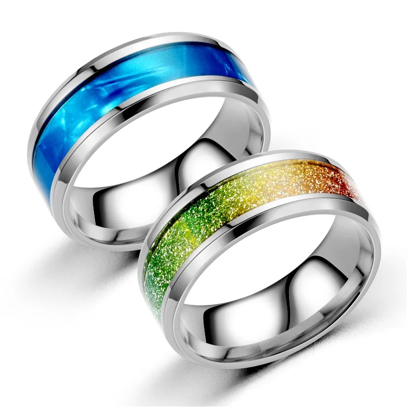 

Sinogaa New Fashion Stainless Steel Micro-inlay Oil Rings For Men And Women Wedding Titanium Steel Rings Dropshipping